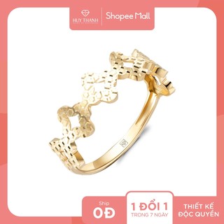 Nhẫn Nữ Họa Tiết Kim Tiền Sáng Lấp Lánh NZ029 Vàng Tây 10k Huy Thanh Jewelry