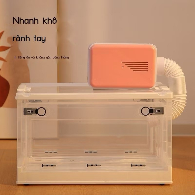 Combo máy sấy và hộp sấy lông chó mèo trong suốt đa năng tiện lợi