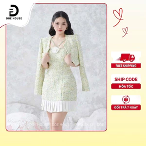 Sét dạ baby phối hoa cao cấp DOE HOUSE