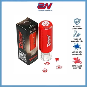 Con Dấu Tích Điểm, Sticker Logo Làm Theo Yêu Cầu Tròn 1cm Có Sẵn Mực Chính Hãng