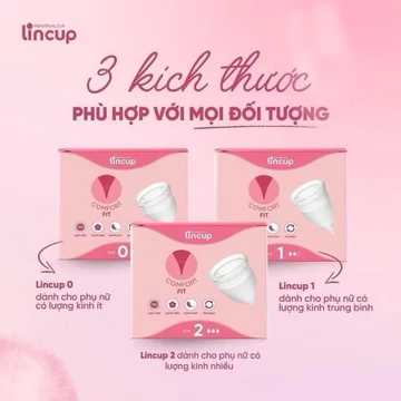 {Hoả tốc HN} Cốc nguyệt san Lincup Chính hãng tem đỏ (Size Lincup 0, Lincup 1, Lincup 2) tặng cốc tiệt trùng