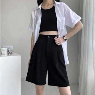 Quần Lửng Ống Rộng Nữ Mặc Nhà Chất Tuyết Mưa Xinh Xắn, Quần Short Nữ Mặc Nhà m228