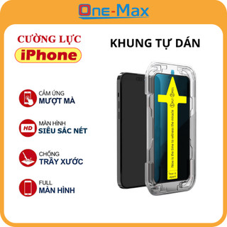 Kính cường lực IPHONE chống nhìn trộm khung tự dán cho IP 11promax 12promax 13promax 14promax 15promax 16promax x xs xr