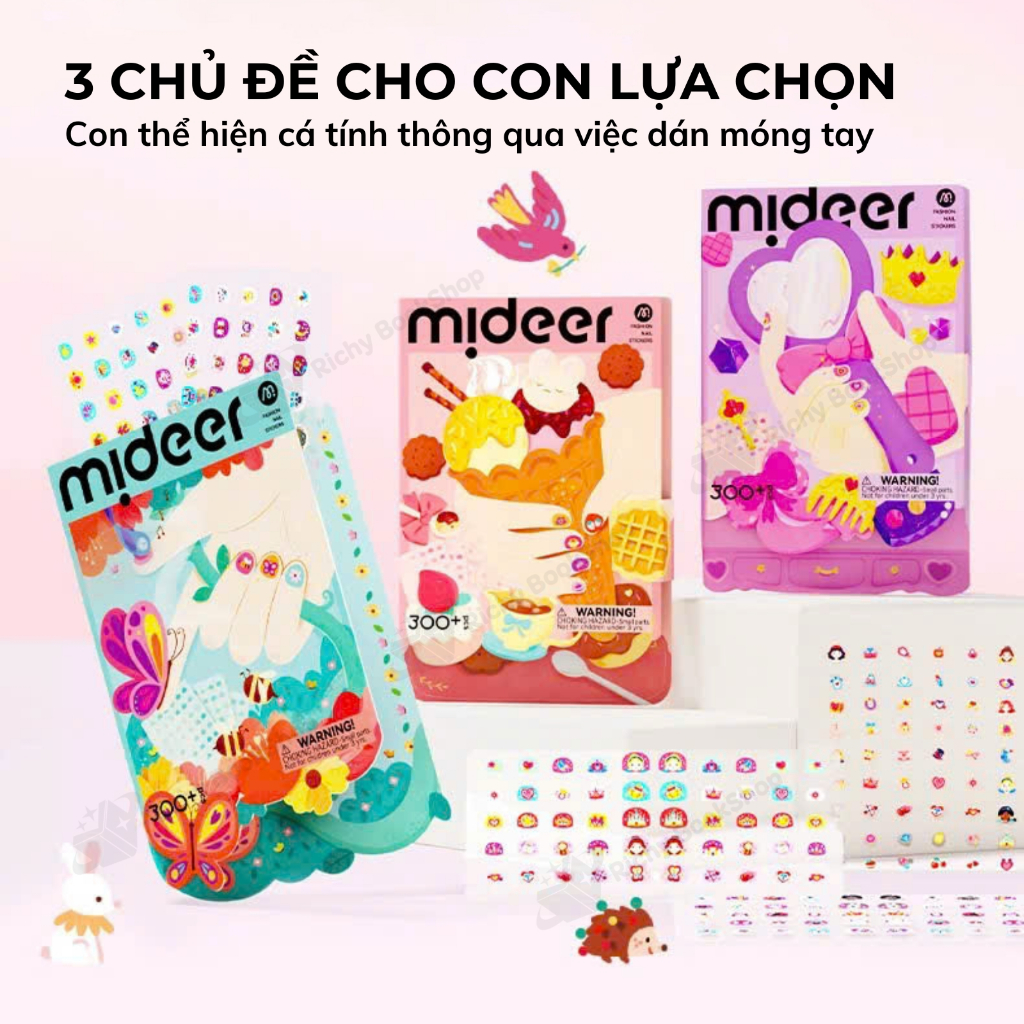 Nail Sticker Dán Móng Tay Giả Cho Bé Gái - Mideer Nail stickers