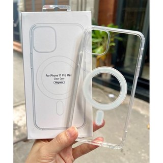 Ốp lưng iPhone trong suốt từ tính hỗ trợ sạc nhanh không dây cho 11 12 13 14 15 16 17 pro max x xr xs xsmax 7 8 plus