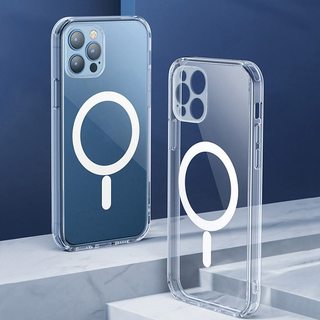 Ốp lưng iPhone trong suốt từ tính hỗ trợ sạc nhanh không dây cho 11 12 13 14 15 16 17 pro max x xr xs xsmax 7 8 plus
