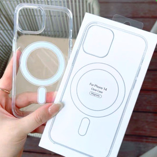 Ốp lưng iPhone trong suốt từ tính hỗ trợ sạc nhanh không dây cho 11 12 13 14 15 16 17 pro max x xr xs xsmax 7 8 plus