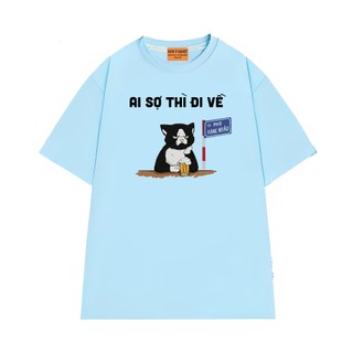 Áo Thun NGỐ TEE Hài Hước Ai Sợ Thì Đi Về - Phố Hàng Nhậu Chất Vải Cotton 75 Cao Cấp Thoáng Mát