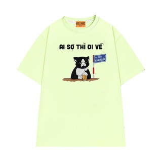 Áo Thun NGỐ TEE Hài Hước Ai Sợ Thì Đi Về - Phố Hàng Nhậu Chất Vải Cotton 75 Cao Cấp Thoáng Mát