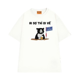 Áo Thun NGỐ TEE Hài Hước Ai Sợ Thì Đi Về - Phố Hàng Nhậu Chất Vải Cotton 75 Cao Cấp Thoáng Mát