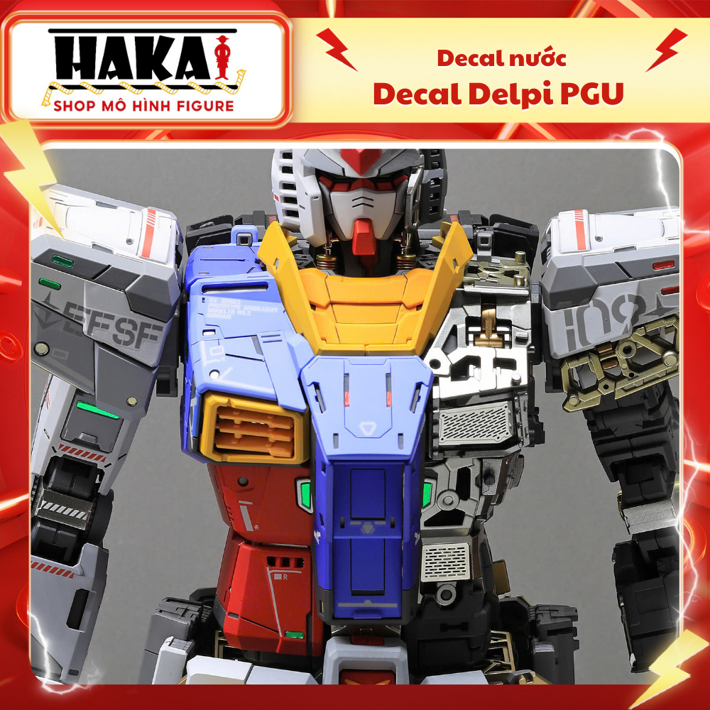 Phụ kiện Decal nước Decal Delpi cho Gundam PGU Perfect Grade