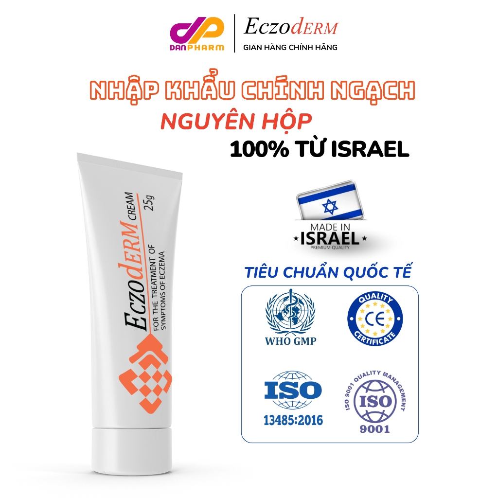 Kem Eczoderm Hỗ Trợ Eczema,Viêm Nang Lông, Viêm Da Cơ Địa, Mụn Lưng, Mụn Cơ thể, Chàm Sữa Chính Hãng