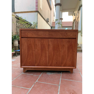 Tủ giày dép gỗ hương đá 1m2 mẫu đẹp 4 cánh