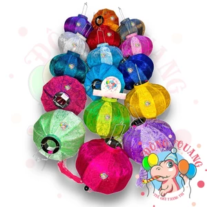 Lồng Đèn Hội An Vải Lụa Gấm - Dáng Tròn (10-20-30-40-60cm)