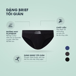 Quần lót nam cotton Mỹ dáng brief ONOFF basic mềm mại an toàn cho làn da - 18UQ24A054