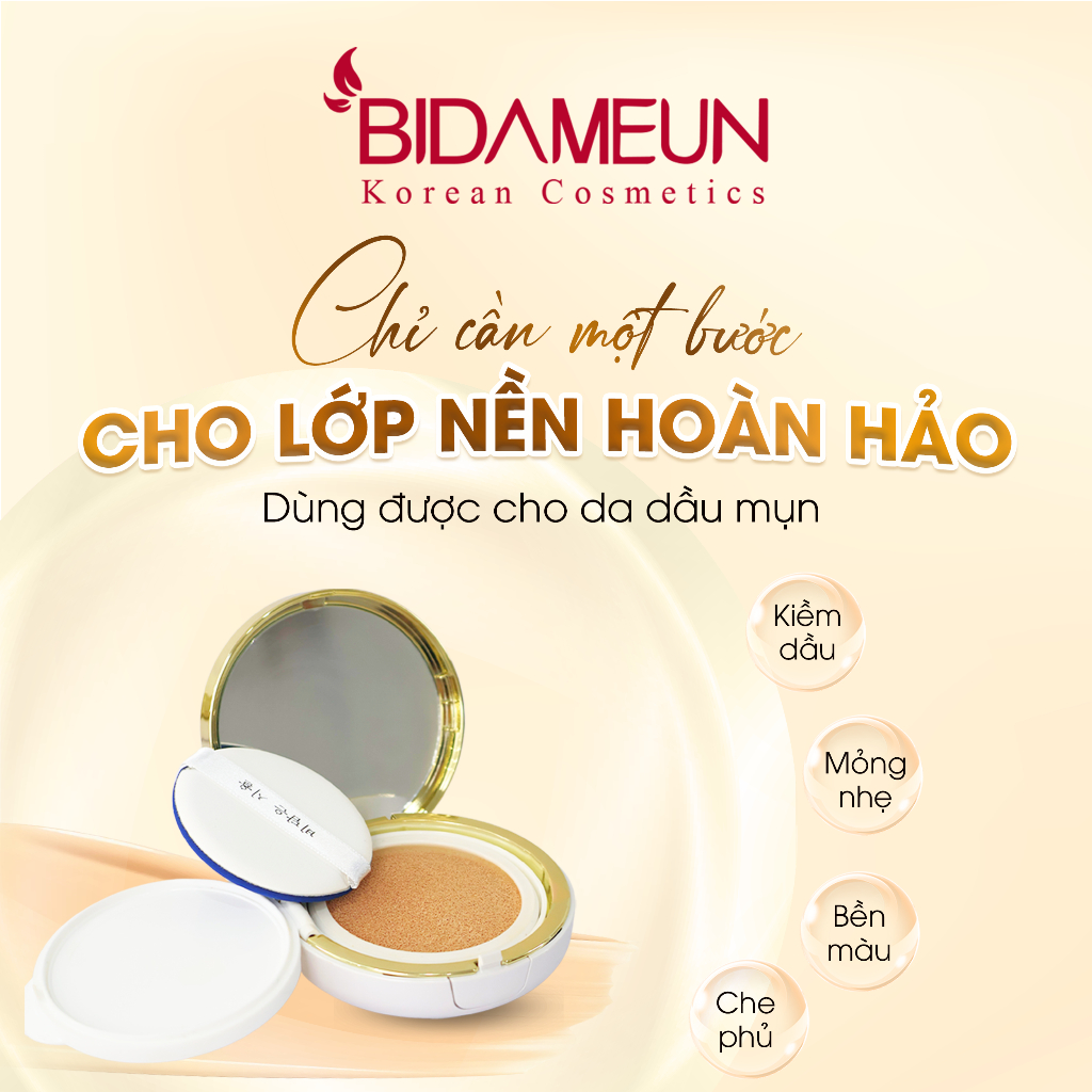 Ảnh Bidameun Siyoul B37 A-B Phấn nước kiểm soát dầu và nâng tông da SPF38/PA++ 15g 1