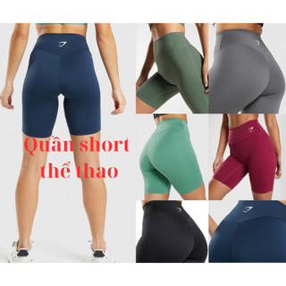 Quần short thể thao tập gym, yoga, pickleball đạp xe, chạy bộ, hack dáng ôm sát nâng mông hàng VNXK