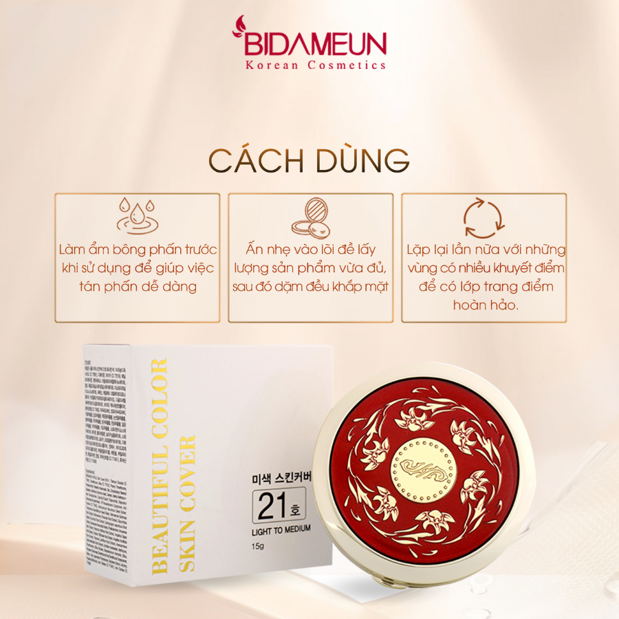 Ảnh Bidameun Siyoul B40 Phấn tươi đa năng che khuyết điểm cao SPF30 15g 2