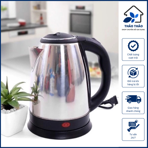 Ấm siêu tốc inox 1,8 lít Electric Kettle chính hãng đun sôi cực nhanh ...