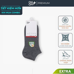 Tất vớ cotton nữ không cổ ONOFF Extra công nghệ ultra fresh kháng khuẩn khử mùi ONOFF - 16AP25A145