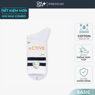 Tất unisex cổ cao cotton kháng khuẩn phong cách gen Z, gen Y ONOFF - 15AR24A114