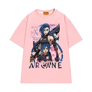 Áo Thun NGỐ TEE Liên Minh Huyền Thoại Arcane Jinx Chất Vải Cotton 75 Thoáng Mát Form Rộng