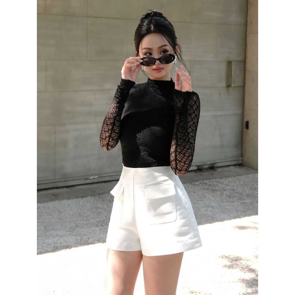 Ảnh JOVEN Áo Thun Nữ Kris Caro Mỏng Lót Thun Giấy Co Dãn Nhiều 1
