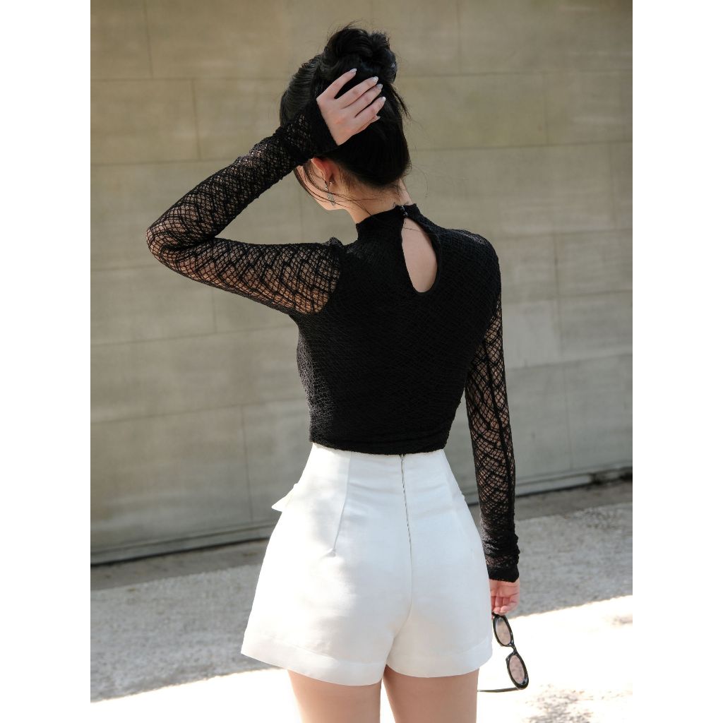 Ảnh JOVEN Áo Thun Nữ Kris Caro Mỏng Lót Thun Giấy Co Dãn Nhiều 2
