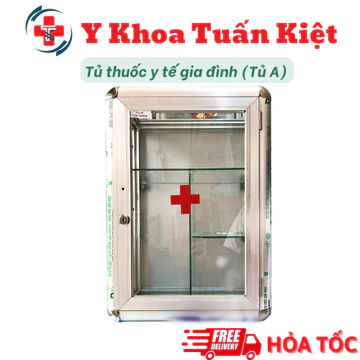 ✅ (CHỈ GIAO HỎA TỐC HCM) Tủ thuốc y tế gia đình treo tường (Tủ A) 2 thanh ngang 1 thanh đứng