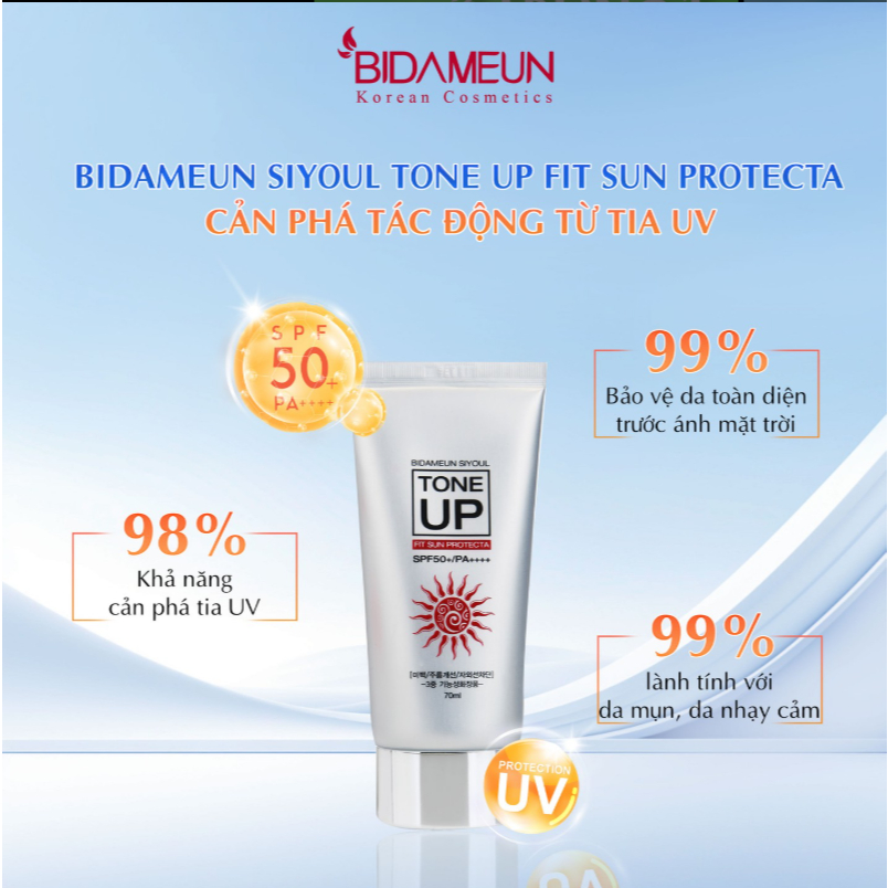 Ảnh Bidameun Siyoul B35 Kem chống nắng và nâng tông màu da SPF50+/PA++++ 70ml 4