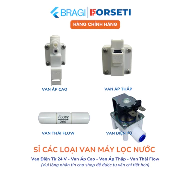 Sỉ 4 Loại Van Máy Lọc Nước R.O Gồm Van Từ 24V, Van Áp Thấp, Van Áp Cao, Van Thải - Hàng Chất Lượng