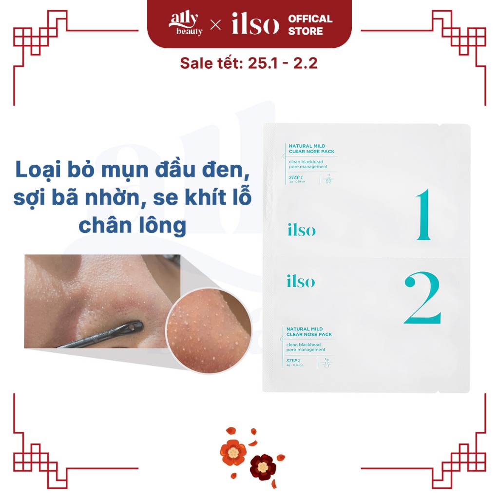 [ILSO Chính Hãng] [Tách set] Mặt Nạ Mũi Đẩy Mụn Đầu Đen Sợi Bã Nhờn ...