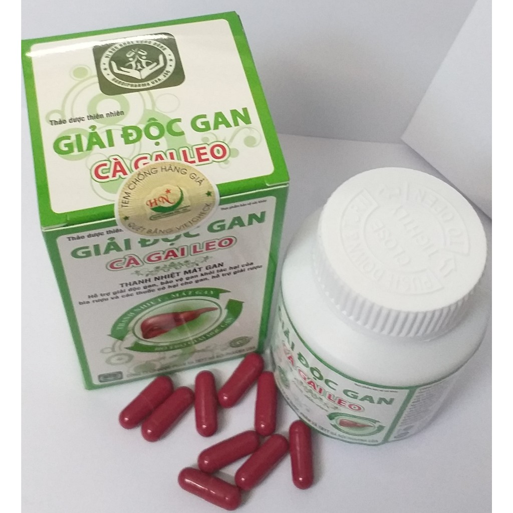 Viên uống giải độc gan CÀ GAI LEO, thanh nhiệt, mát gan, hỗ trợ giải độc gan, bảo vệ gan, hạ men gan