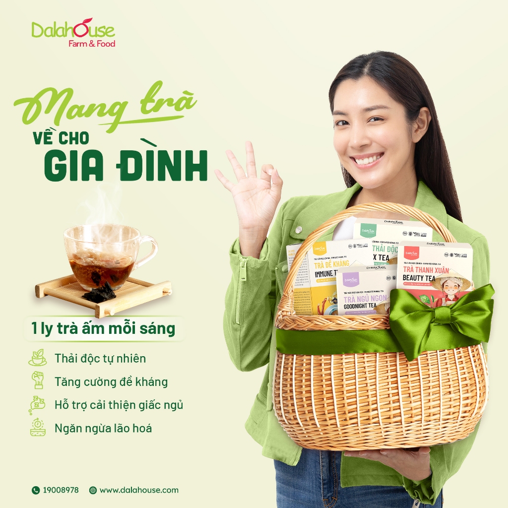 Ảnh Trà detox thải độc Dalahouse hộp 20 gói x 2.5g thải độc an toàn hỗ trợ giảm cân thanh lọc 1