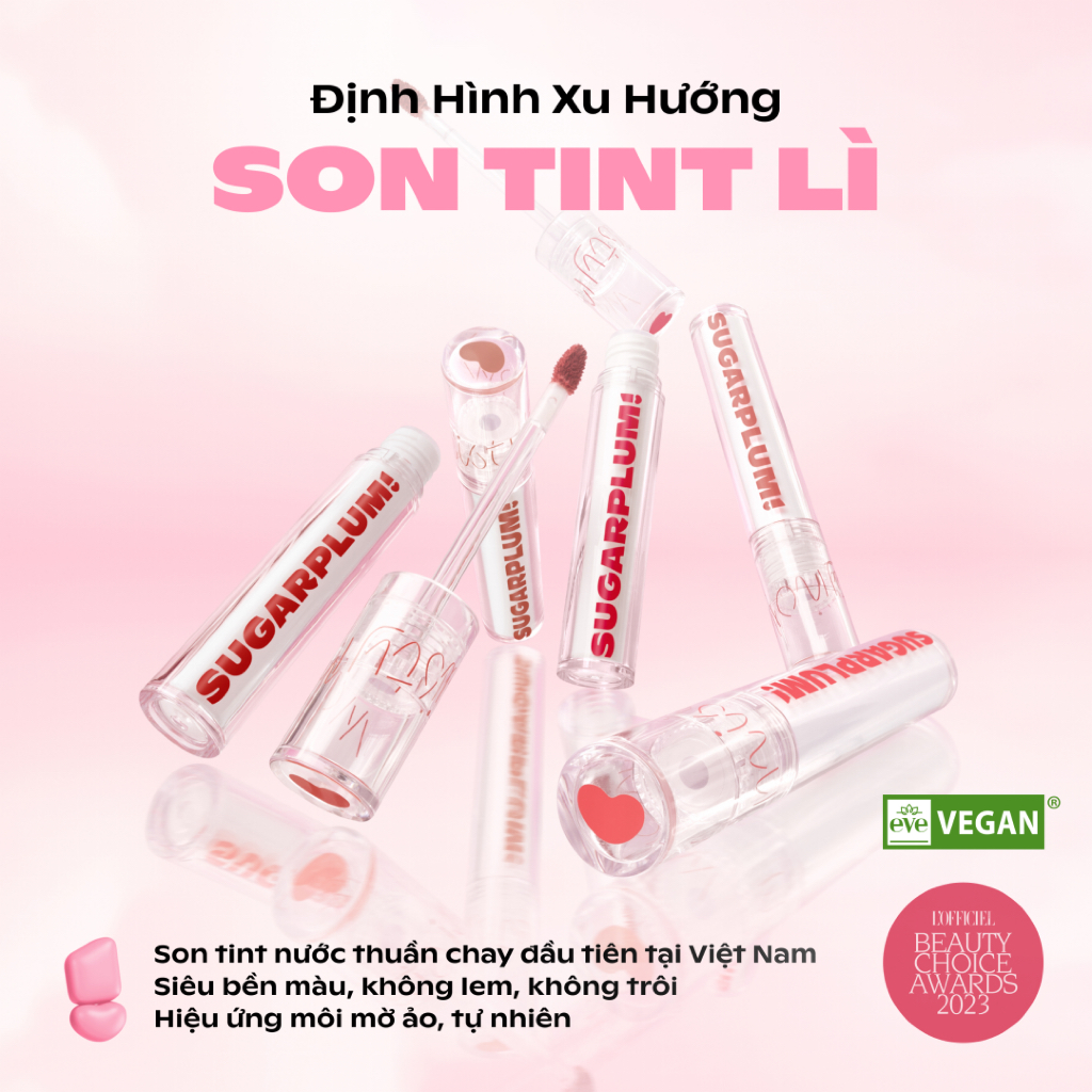 Ảnh Son Tint Nước Mịn Lì Thuần Chay SUGARPLUM MistyNow Blurring Tint (3.8g) 1