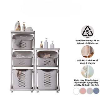 Kệ đựng đồ đa năng,kệ nhựa 3 tầng có bánh xe,Kệ đựng đồ nhà tắm NHỰA VIỆT NHẬT 5567