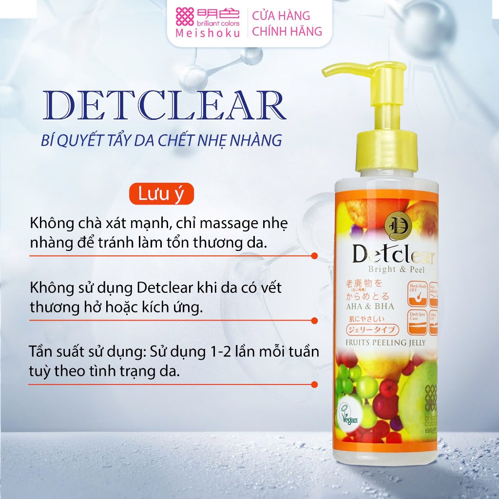 Ảnh Combo 2 Chai Tẩy Tế Bào Chết Da Mặt MEISHOKU Detclear AHA BHA 180ml [HSD 20.07.2026] 4