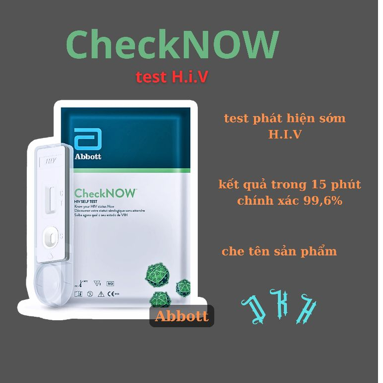 Bộ xét nghiệm Check Now Self Test (che tên) HỎA TỐC HN, test H.I.V tại ...