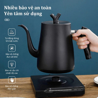 Ấm siêu tốc thông minh điều chỉnh nhiệt độ - cổ ngỗng - 1000ML