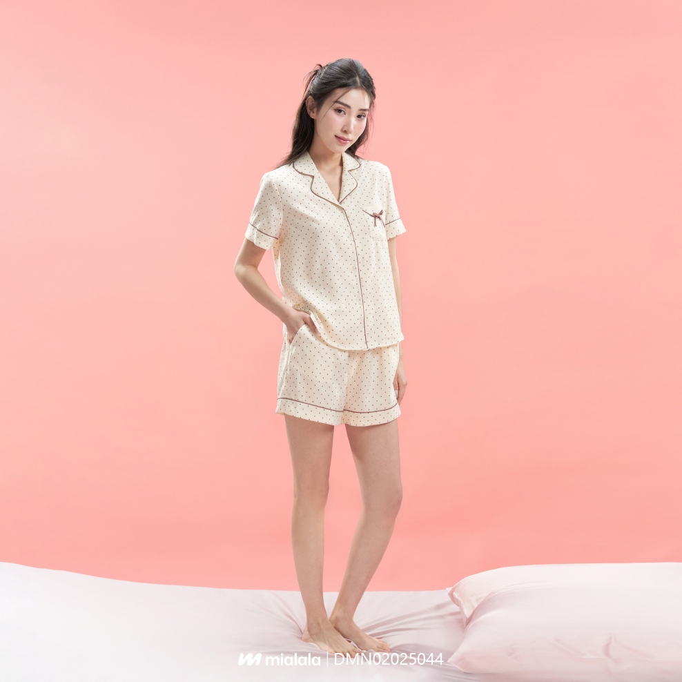 Ảnh Bộ mặc nhà thô mềm dáng pijama xinh xắn trẻ trung Mialala 5044 DMN02025044 1