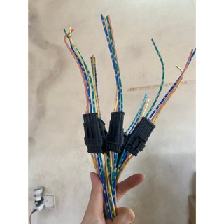 [ Combo 5 chiếc ] Giắc cắm điện đực cái 2 chân, 3 chân, 4 chân, 6 chân màu đen thẳng