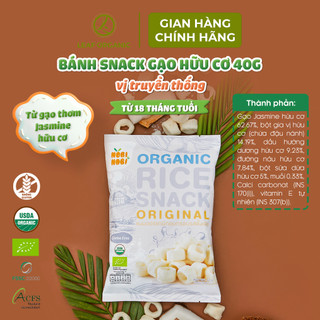 Bánh snack gạo hữu cơ Nobi Nobi 40g cho bé từ 18m