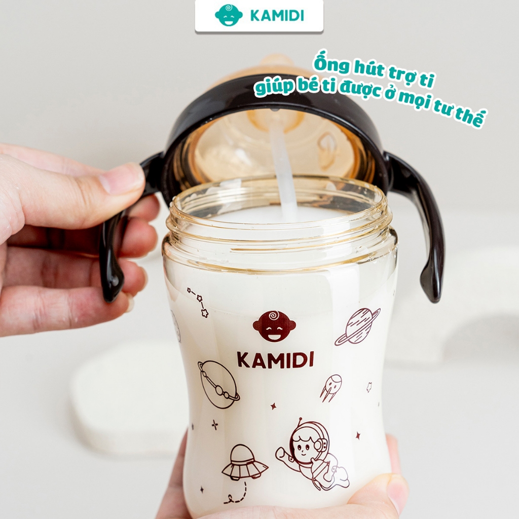 Ảnh Bình Sữa Kamidi Chất Liệu PPSU Họa Tiết Galaxy Dung Tích 210ml/300ml 3