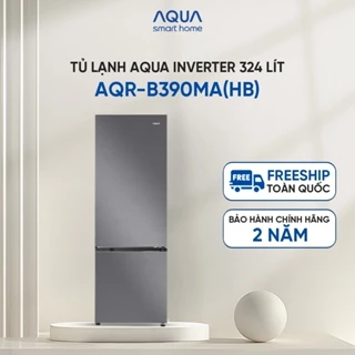 Tủ lạnh AQUA ngăn đông dưới Inverter 324L AQR-B390MA(HB) - Bảo hành tận nhà 2 năm - Freeship toàn quốc