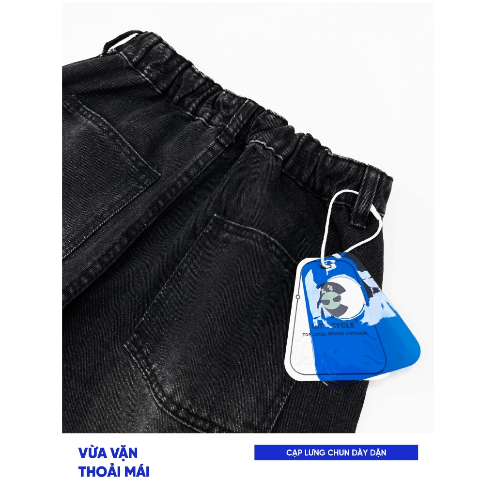Quần jeans suông ống rộng bò nam nữ Local Brand Chính Hãng City Cycle quần jeans Line Up