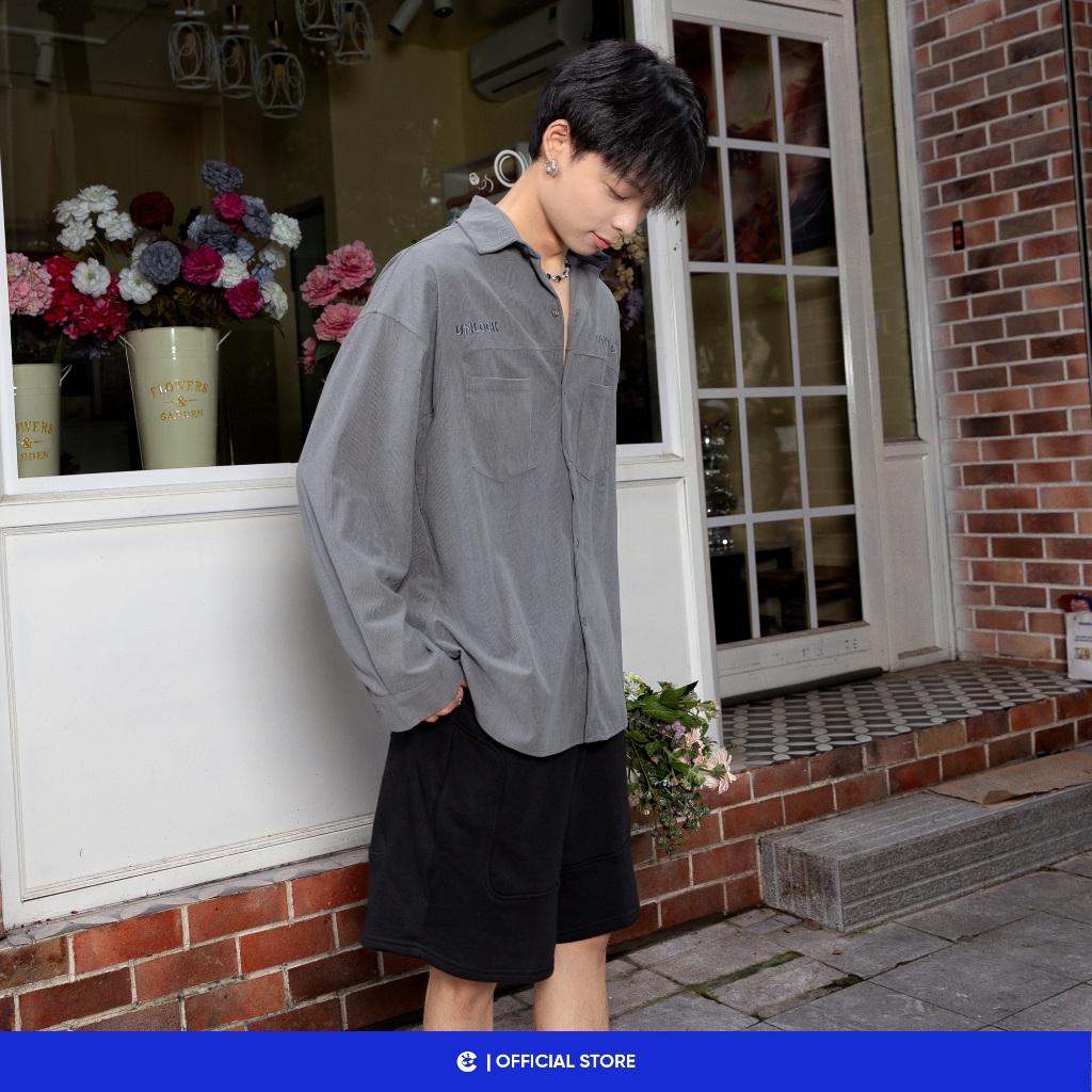 Áo Sơ Mi Local Brand Nhung Tăm Pocket City Cycle form rộng nam nữ oversize unisex