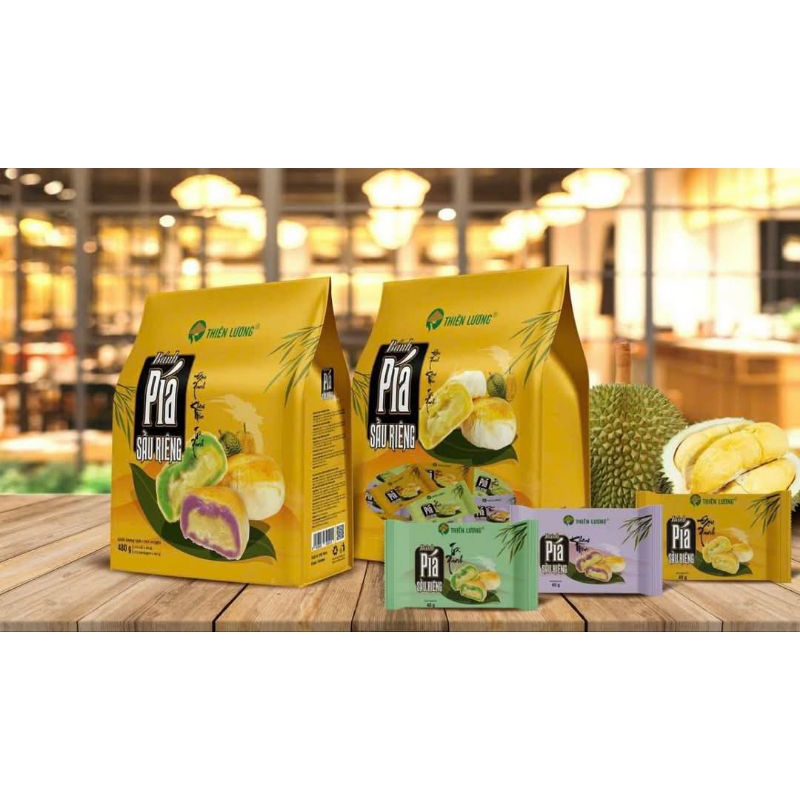 BÁNH PÍA SẦU RIÊNG MINI 3 VỊ ( 480 G - 12 BÁNH X 40 G ) | Shopee Việt Nam