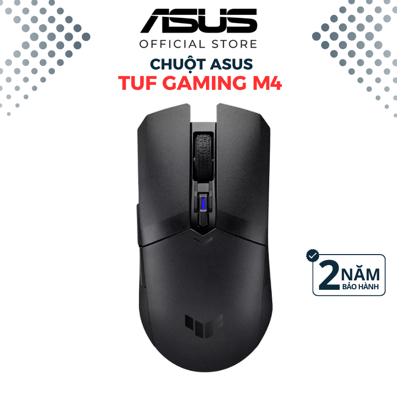 Ảnh Chuột gaming không dây ASUS TUF GAMING M4 Wireless 2.4 90MP02F0-BMUA00 12.000 DPI nắp PBT Feet 100% 1