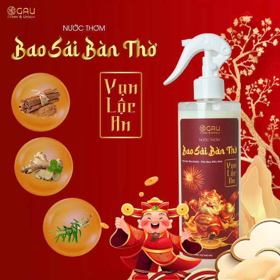 Nước Thơm Bàn Thờ Cao Cấp Vạn Lộc An Vạn Lộc Như Nước - Phúc Quý Đầy Nhà 500ml