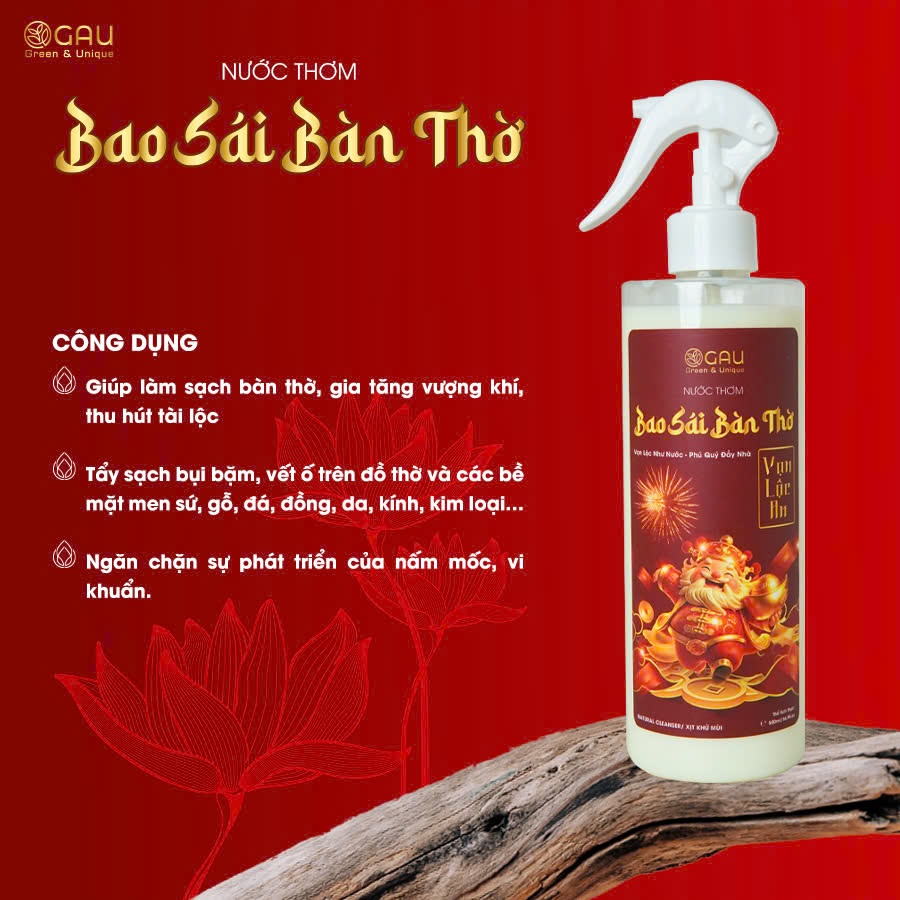 Nước Thơm Bàn Thờ Cao Cấp Vạn Lộc An Vạn Lộc Như Nước - Phúc Quý Đầy Nhà 500ml